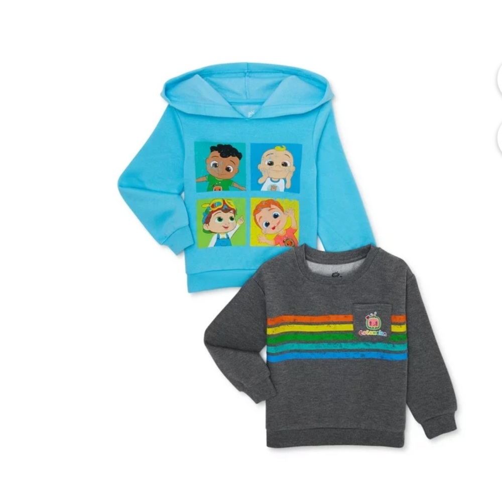 NWT two Cocomelon sweatshirts size 12 months